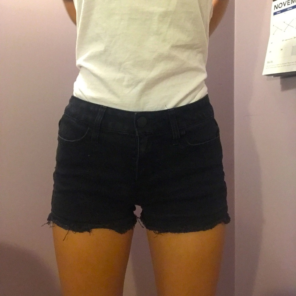 Black Jean shorts